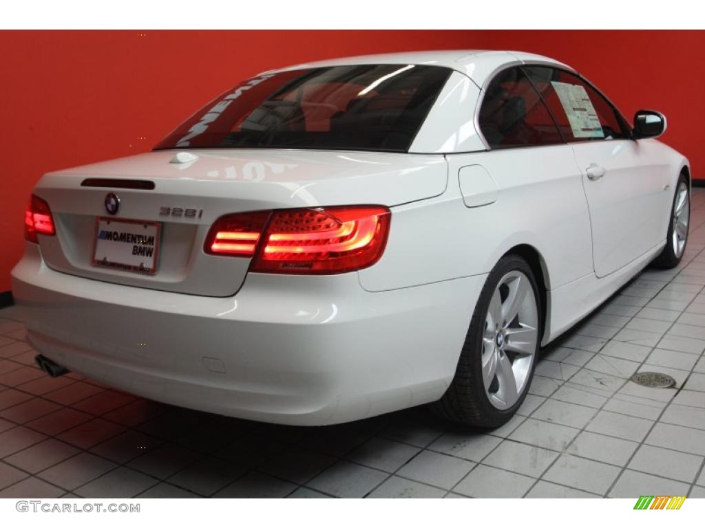 2011 3 Series 328i Convertible - Alpine White / Coral Red/Black Dakota Leather photo #3