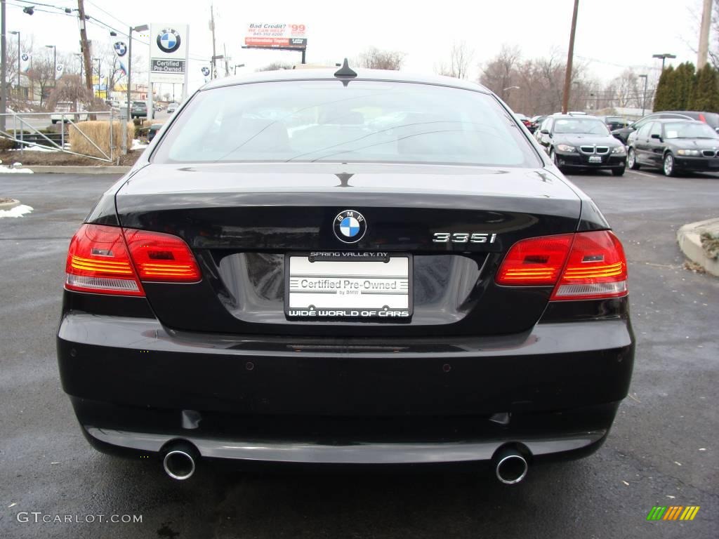 2007 3 Series 335i Coupe - Jet Black / Black photo #5