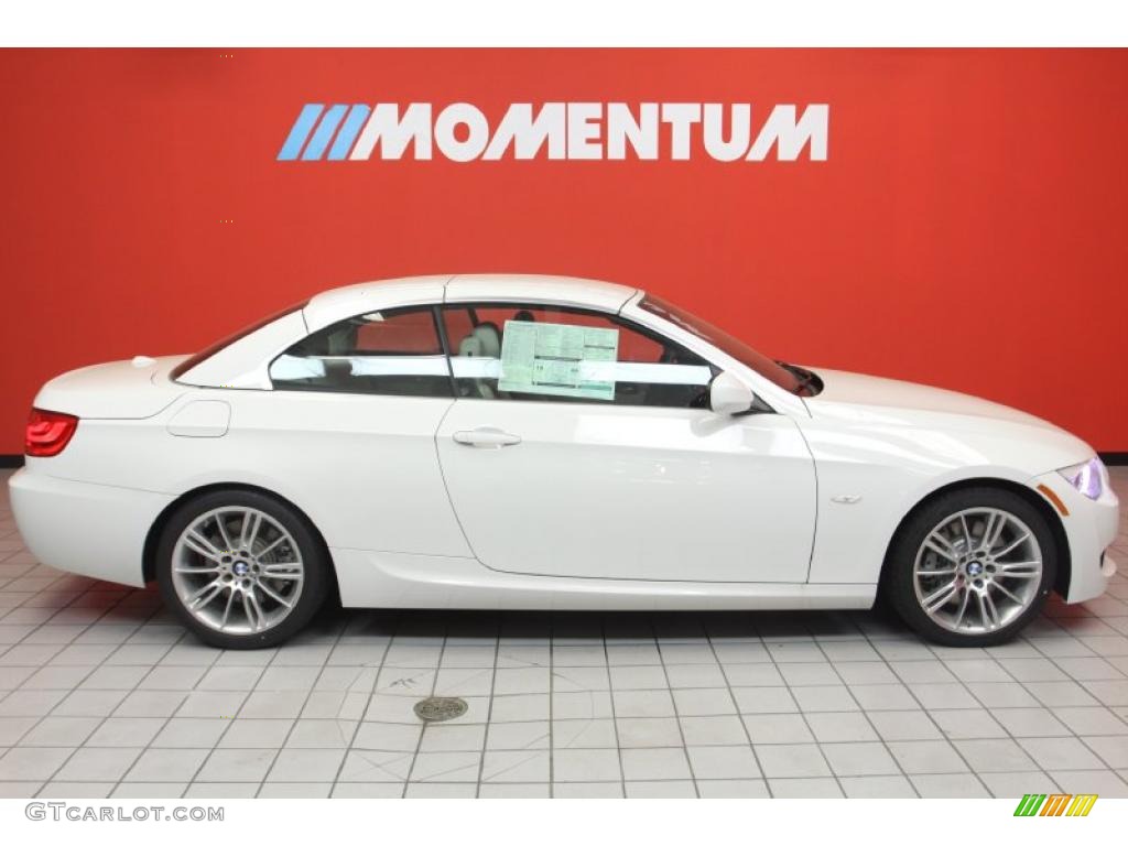 2011 3 Series 335i Convertible - Alpine White / Oyster/Black Dakota Leather photo #4