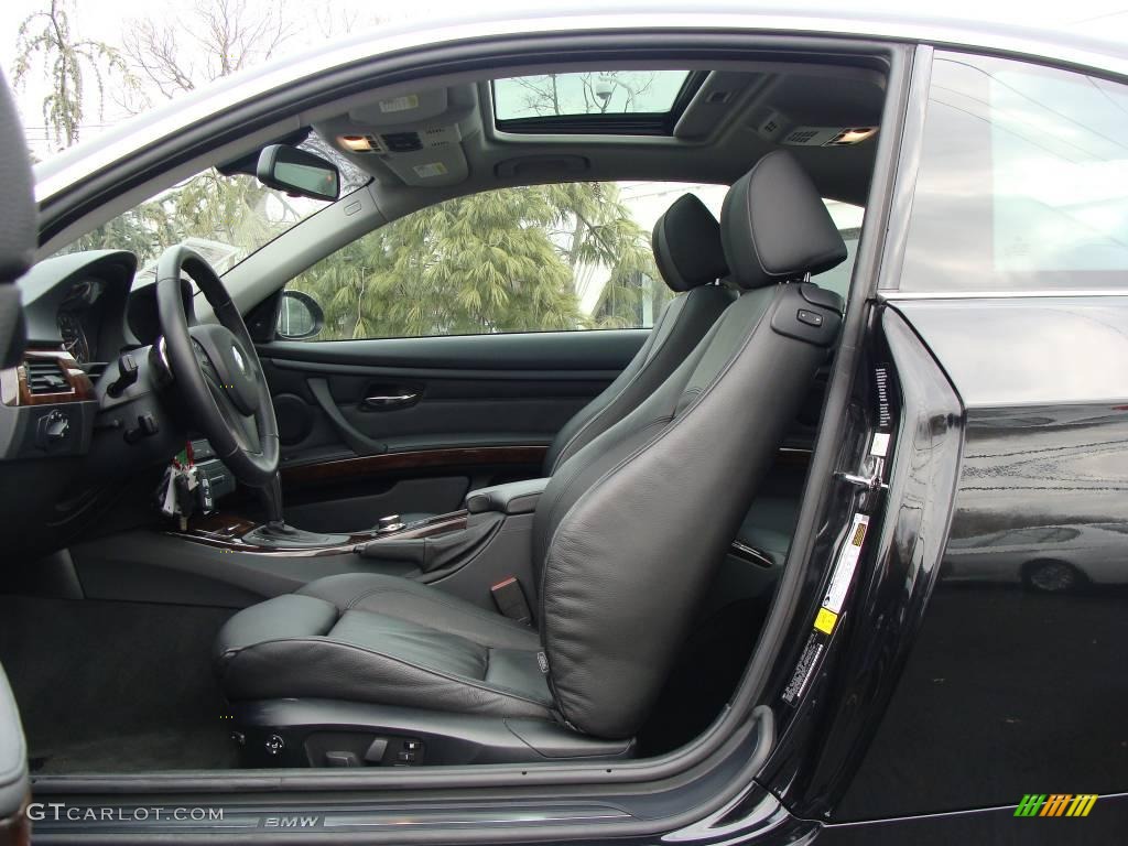 2007 3 Series 335i Coupe - Jet Black / Black photo #7