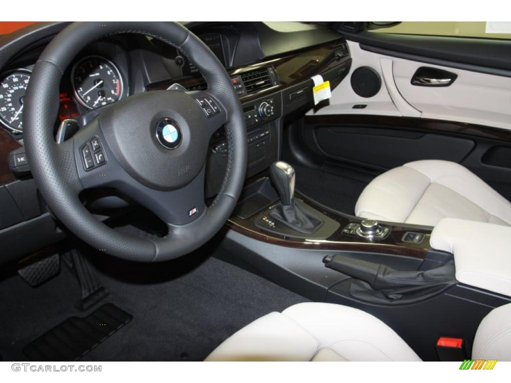 Oyster/Black Dakota Leather Interior 2011 BMW 3 Series 335i Convertible Photo #47059580