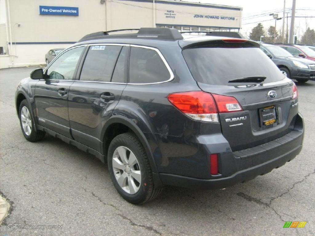2011 Outback 2.5i Premium Wagon - Graphite Gray Metallic / Off Black photo #8