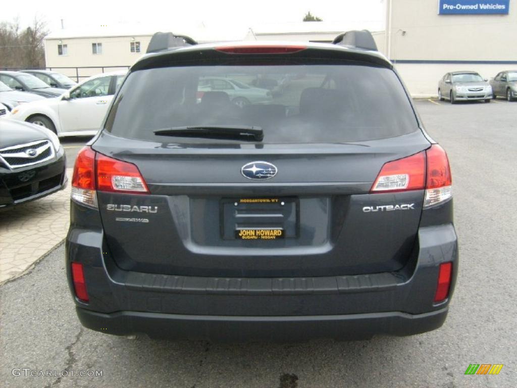 2011 Outback 2.5i Premium Wagon - Graphite Gray Metallic / Off Black photo #9