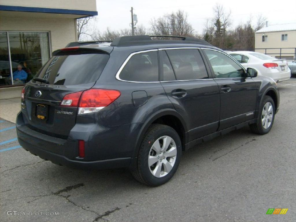 2011 Outback 2.5i Premium Wagon - Graphite Gray Metallic / Off Black photo #10