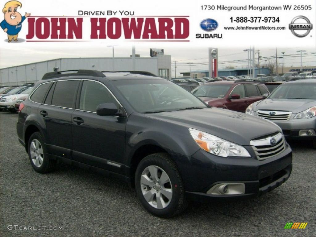 2011 Outback 2.5i Premium Wagon - Graphite Gray Metallic / Off Black photo #1