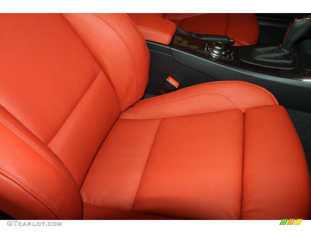 2011 3 Series 335i Coupe - Black Sapphire Metallic / Coral Red/Black Dakota Leather photo #16