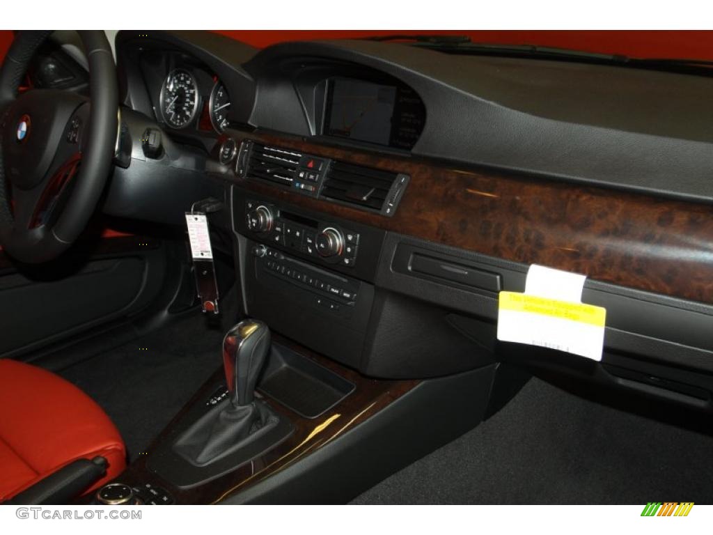 2011 3 Series 335i Coupe - Black Sapphire Metallic / Coral Red/Black Dakota Leather photo #17