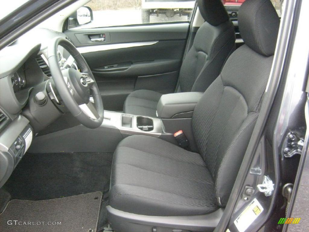 2011 Outback 2.5i Premium Wagon - Graphite Gray Metallic / Off Black photo #3