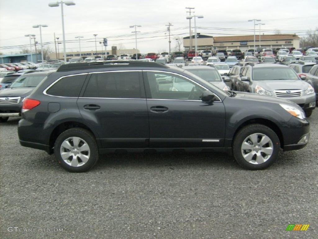 2011 Outback 2.5i Premium Wagon - Graphite Gray Metallic / Off Black photo #11