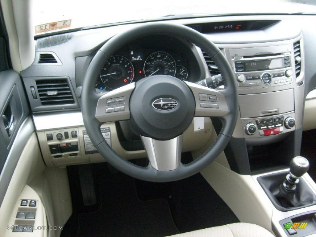 2011 Subaru Outback 2.5i Premium Wagon Warm Ivory Dashboard Photo #47061449