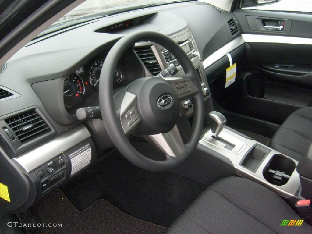 Off Black Interior 2011 Subaru Outback 2.5i Wagon Photo #47062076