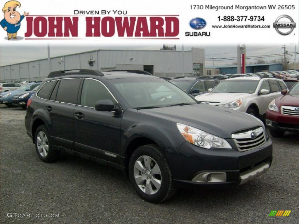 2011 Outback 2.5i Limited Wagon - Graphite Gray Metallic / Off Black photo #1