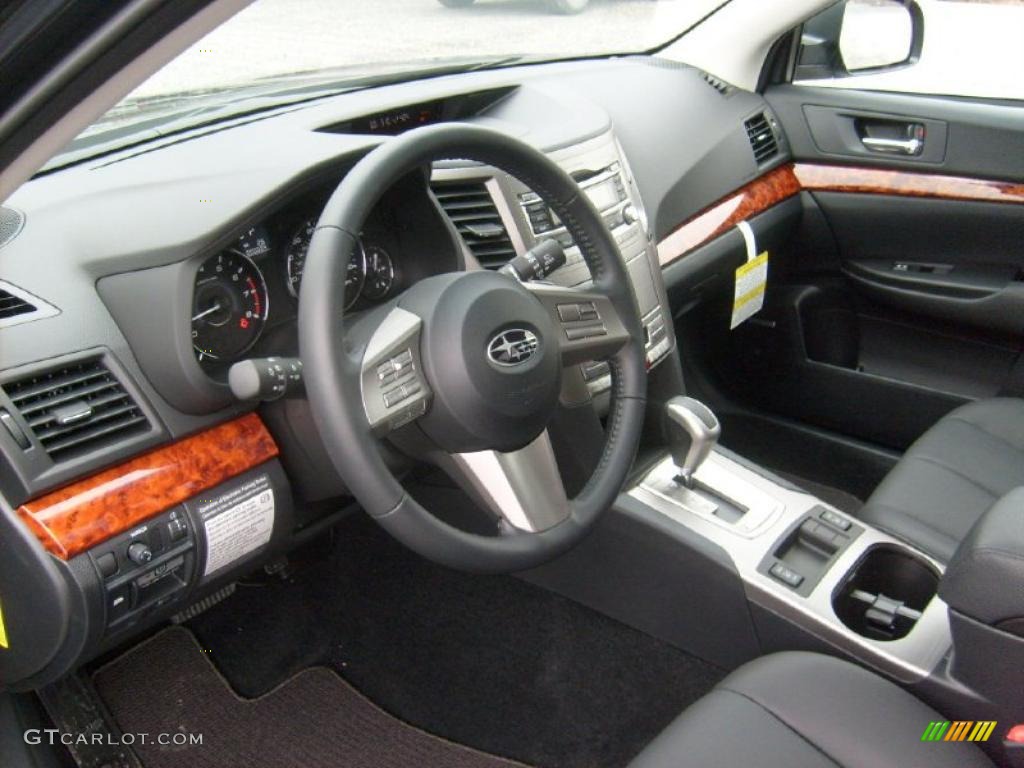 Off Black Interior 2011 Subaru Outback 2.5i Limited Wagon Photo #47062373
