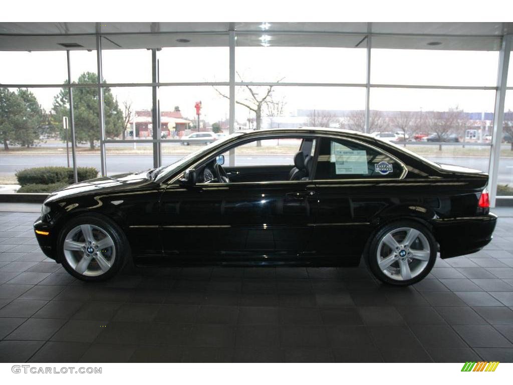 2006 3 Series 325i Coupe - Jet Black / Black photo #2