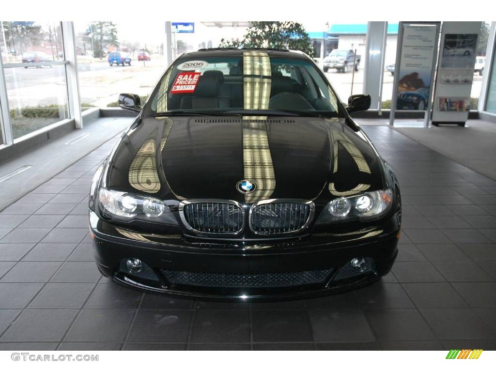 2006 3 Series 325i Coupe - Jet Black / Black photo #7