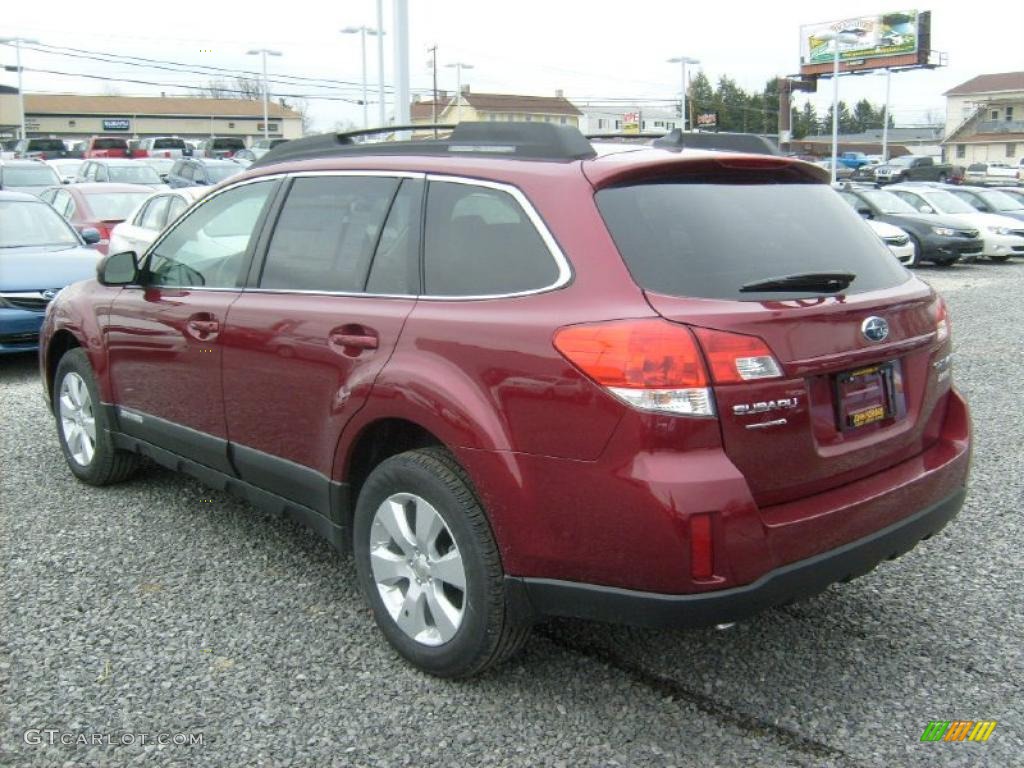 2011 Outback 2.5i Limited Wagon - Ruby Red Pearl / Warm Ivory photo #8