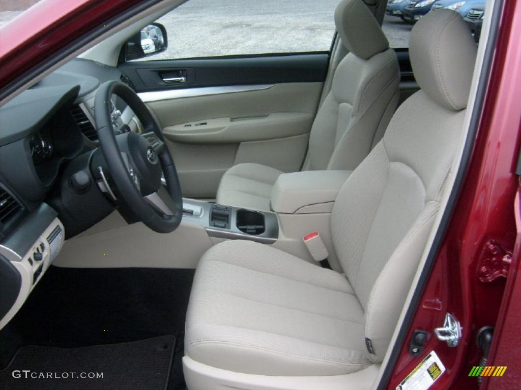 2011 Outback 2.5i Premium Wagon - Ruby Red Pearl / Warm Ivory photo #2