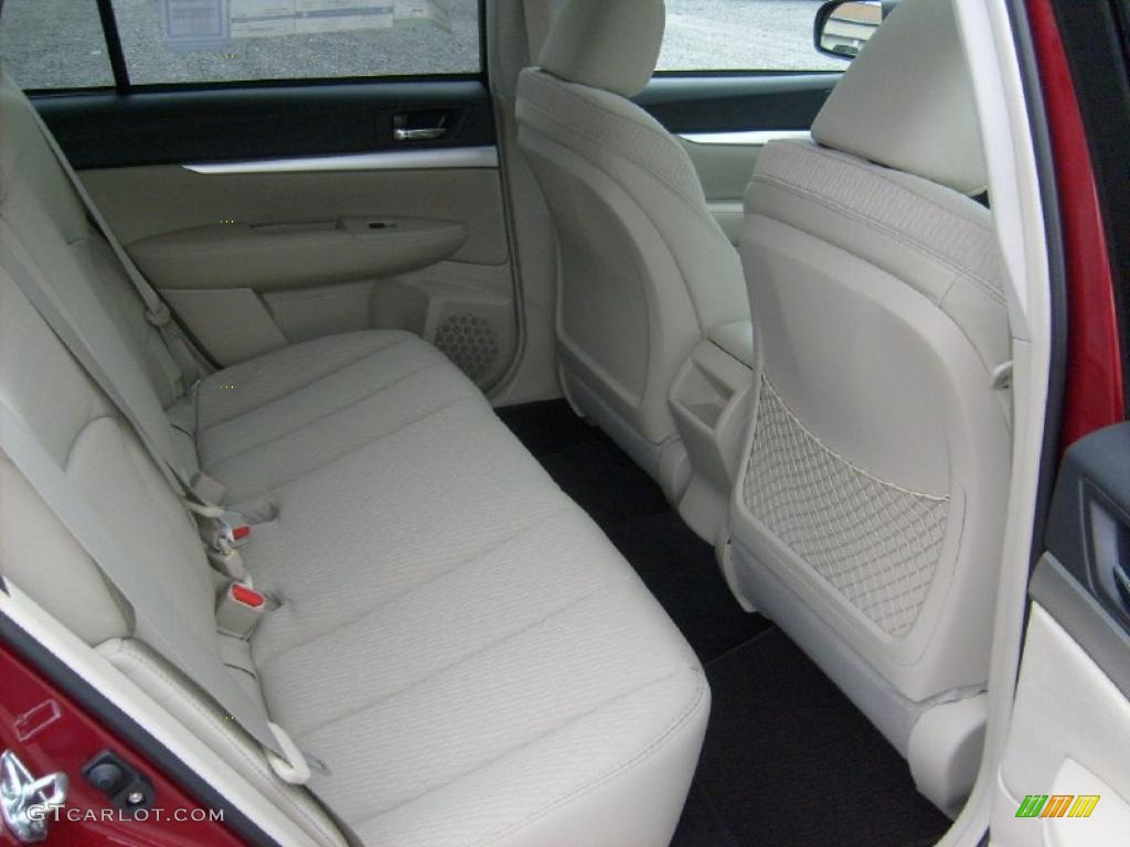 2011 Outback 2.5i Premium Wagon - Ruby Red Pearl / Warm Ivory photo #5