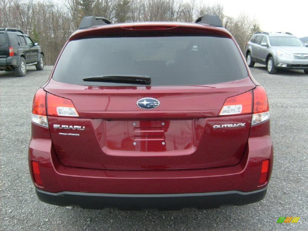 2011 Outback 2.5i Premium Wagon - Ruby Red Pearl / Warm Ivory photo #10