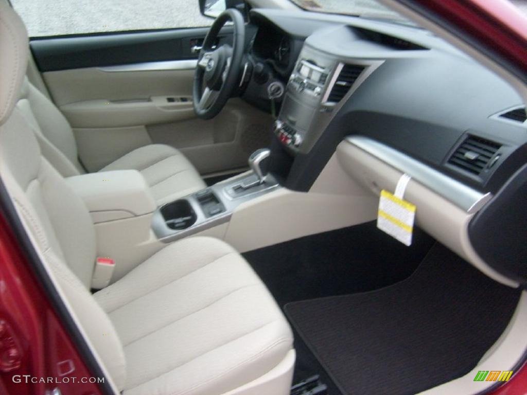 2011 Outback 2.5i Premium Wagon - Ruby Red Pearl / Warm Ivory photo #18