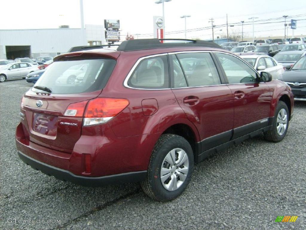 2011 Outback 2.5i Wagon - Ruby Red Pearl / Warm Ivory photo #11