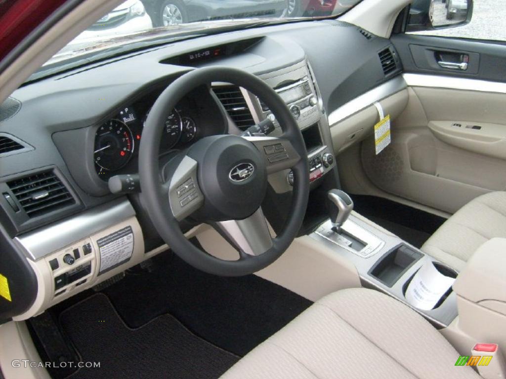 Warm Ivory Interior 2011 Subaru Outback 2.5i Wagon Photo #47064248
