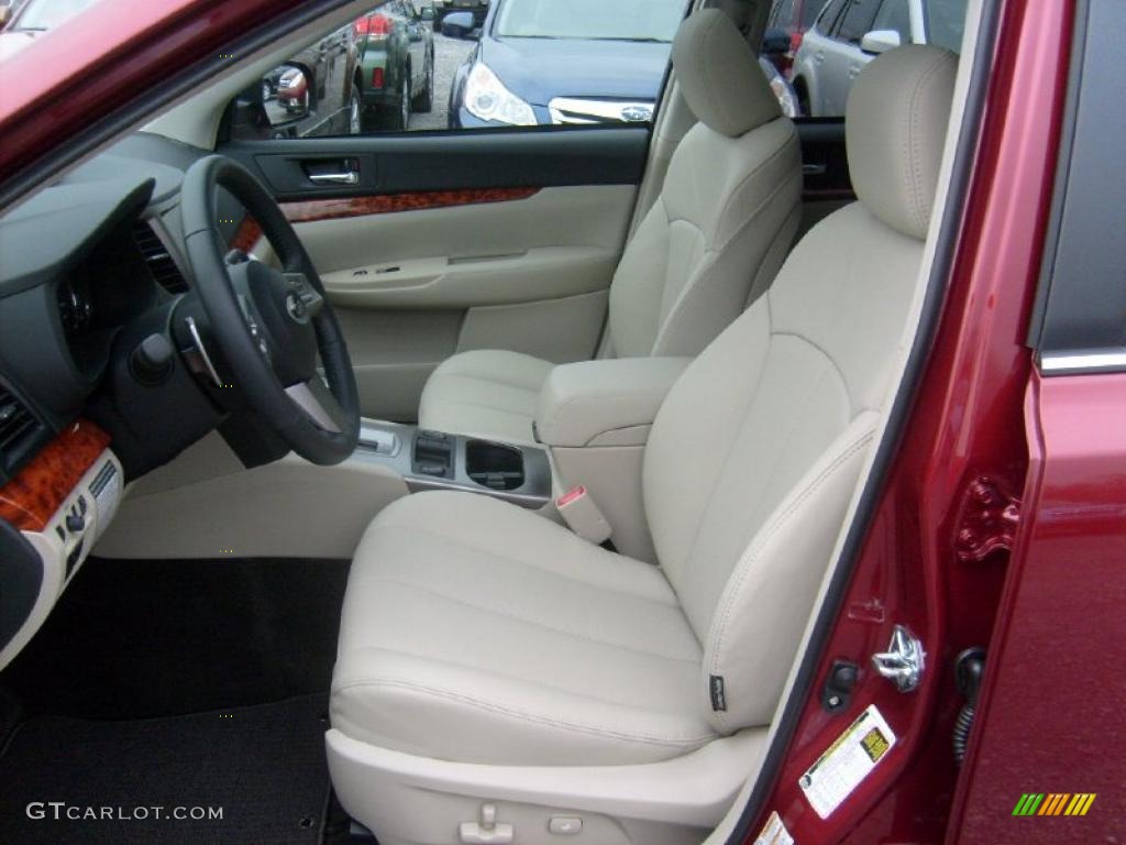 2011 Outback 2.5i Limited Wagon - Ruby Red Pearl / Warm Ivory photo #2