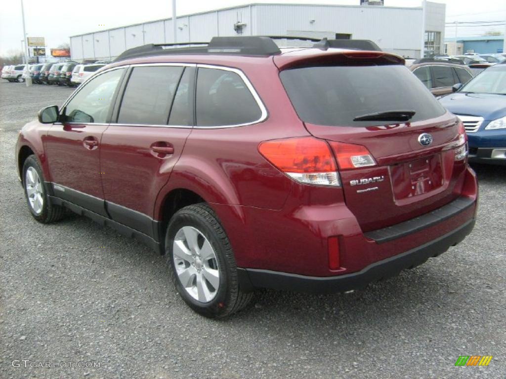 2011 Outback 2.5i Limited Wagon - Ruby Red Pearl / Warm Ivory photo #9