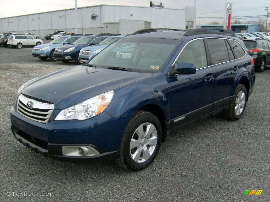 Azurite Blue Pearl 2011 Subaru Outback 2.5i Premium Wagon Exterior Photo #47065421