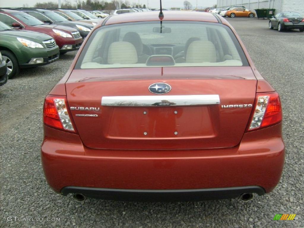 2011 Impreza 2.5i Premium Sedan - Paprika Red Pearl / Ivory photo #9