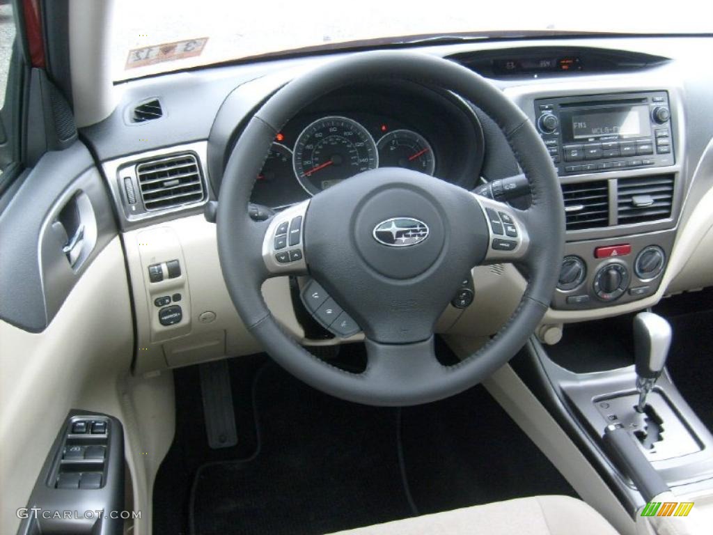 2011 Subaru Impreza 2.5i Premium Sedan Ivory Steering Wheel Photo #47065838