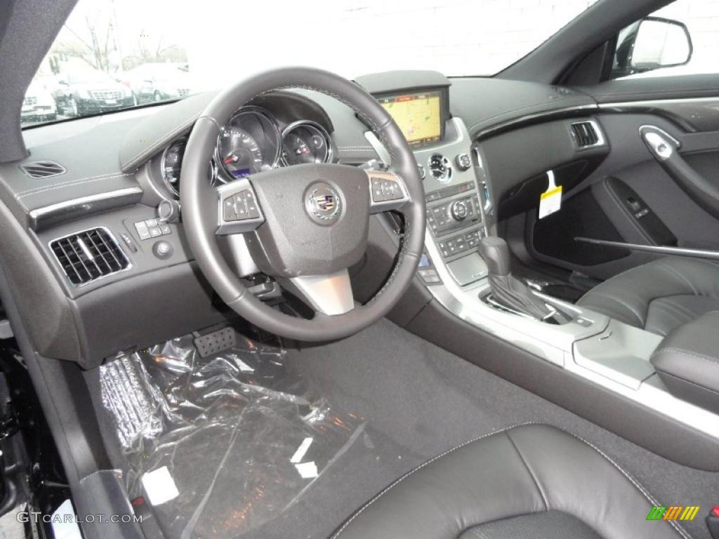 Ebony Interior 2011 Cadillac CTS 4 AWD Coupe Photo #47066807