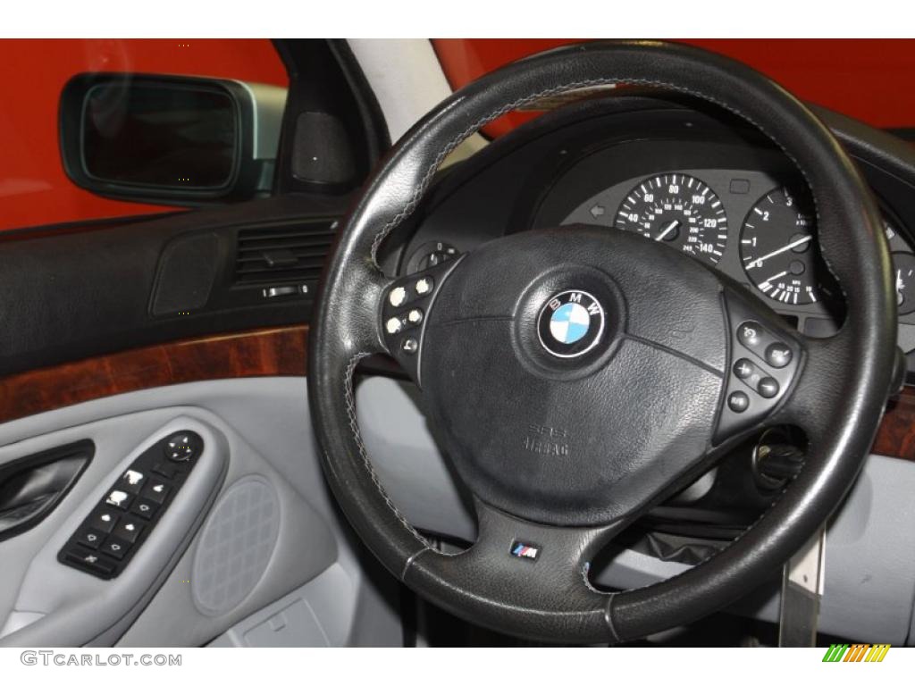 1999 BMW 5 Series 540i Sedan Grey Steering Wheel Photo #47066873