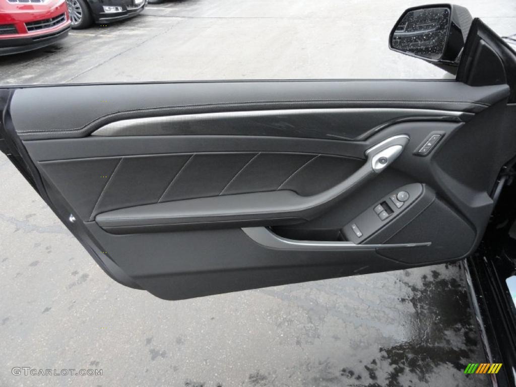 2011 Cadillac CTS 4 AWD Coupe Ebony Door Panel Photo #47066882