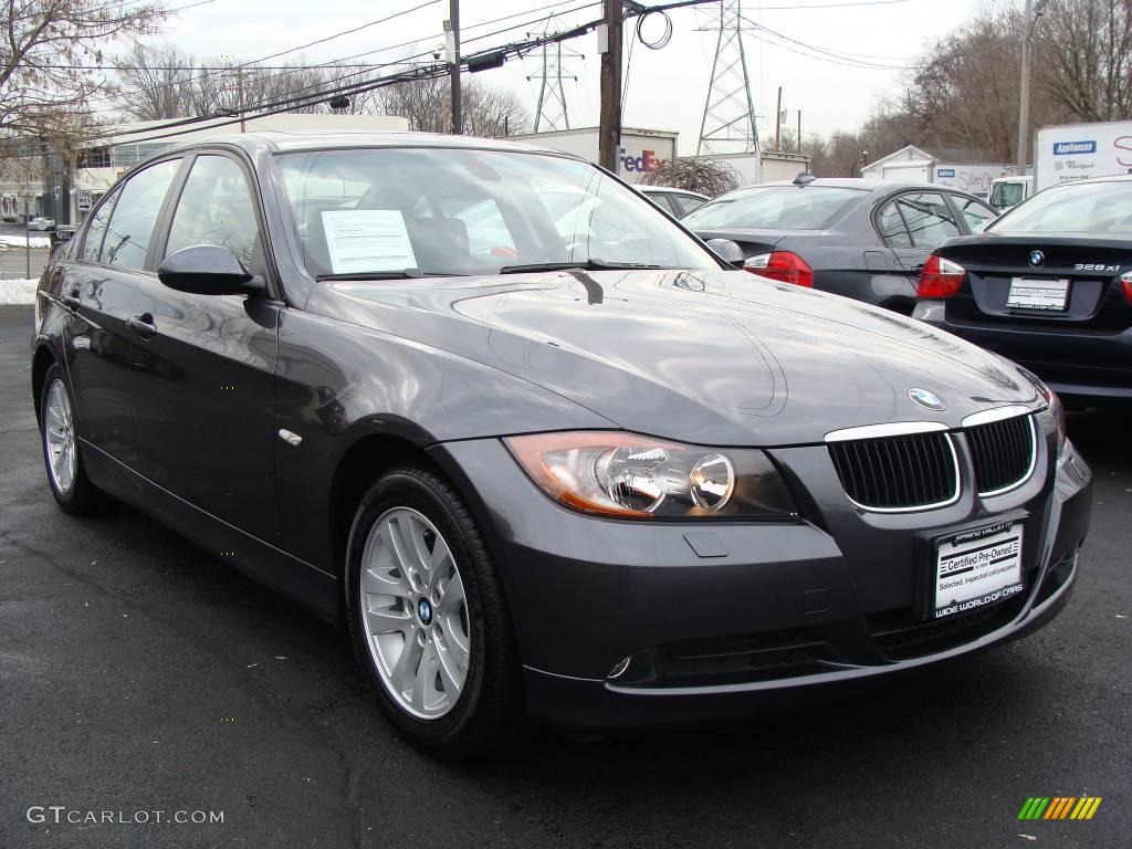 2007 3 Series 328xi Sedan - Sparkling Graphite Metallic / Black photo #3