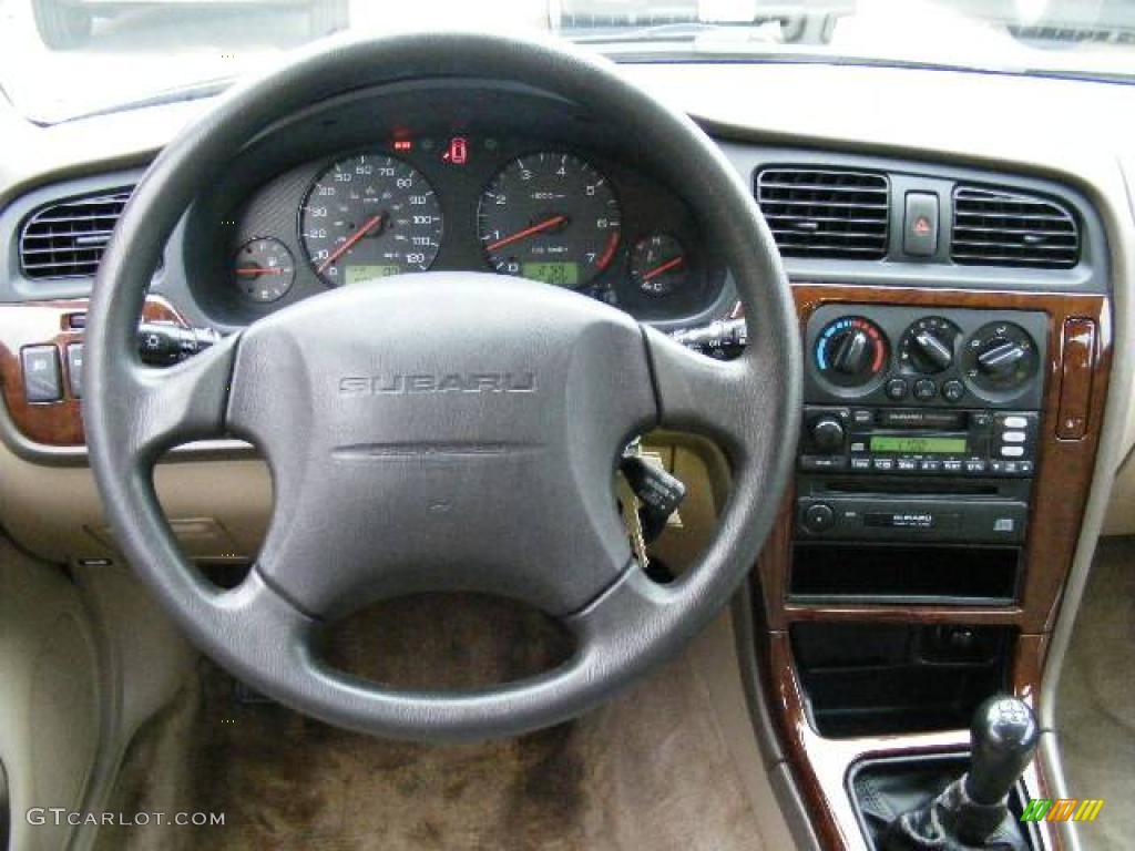 2001 Outback Wagon - Timberline Green Metallic / Beige photo #14