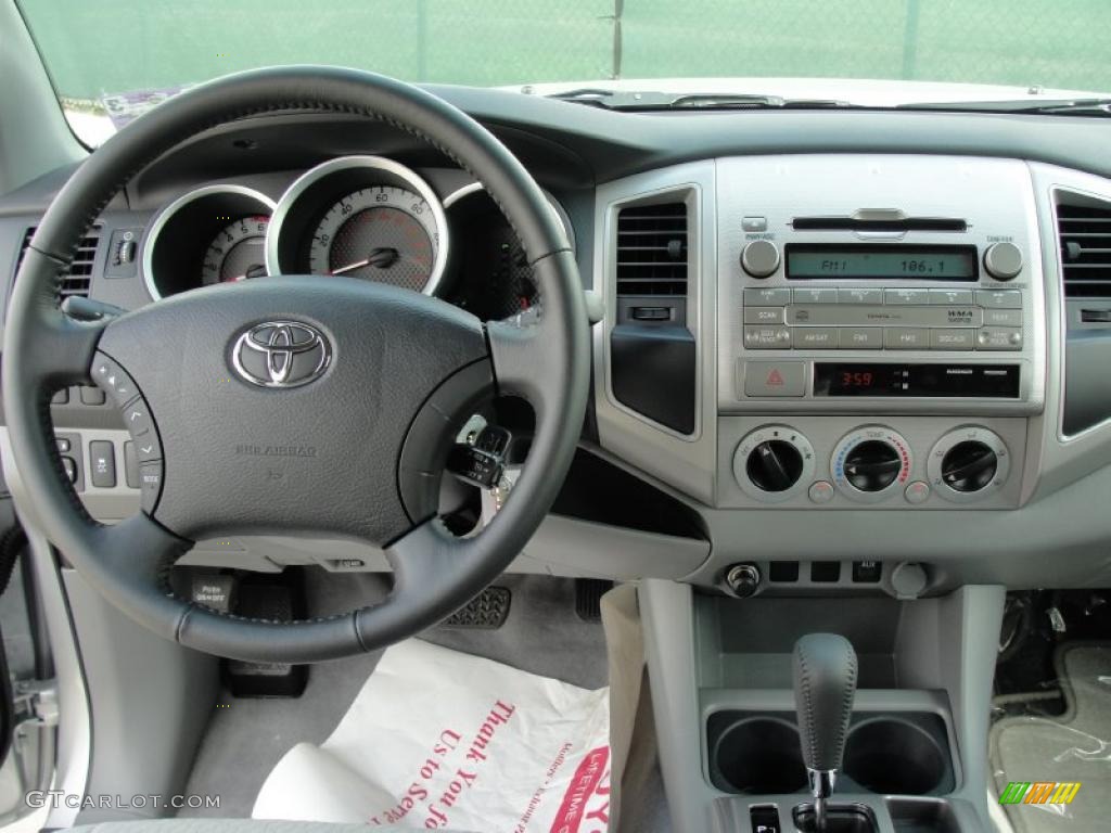 2011 Toyota Tacoma SR5 PreRunner Double Cab Graphite Gray Dashboard Photo #47067527