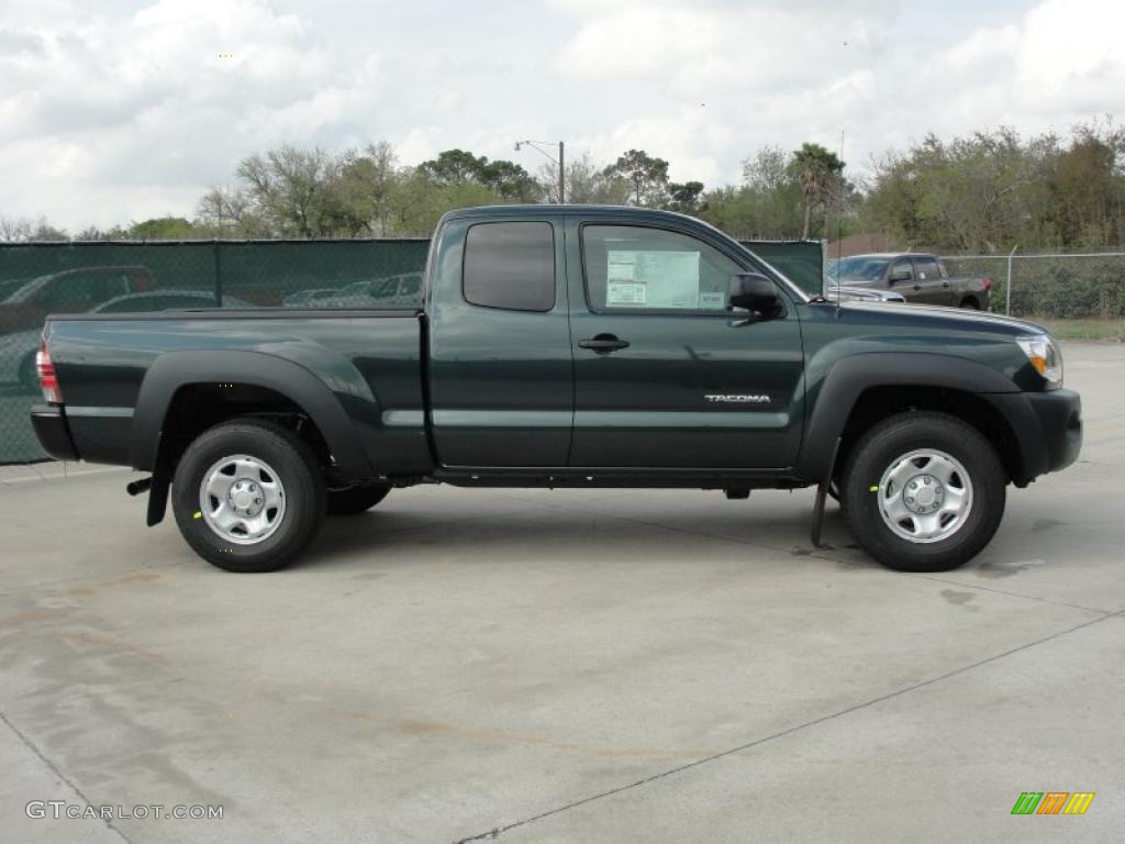 Timberland Green Mica 2011 Toyota Tacoma Access Cab 4x4 Exterior Photo #47067668