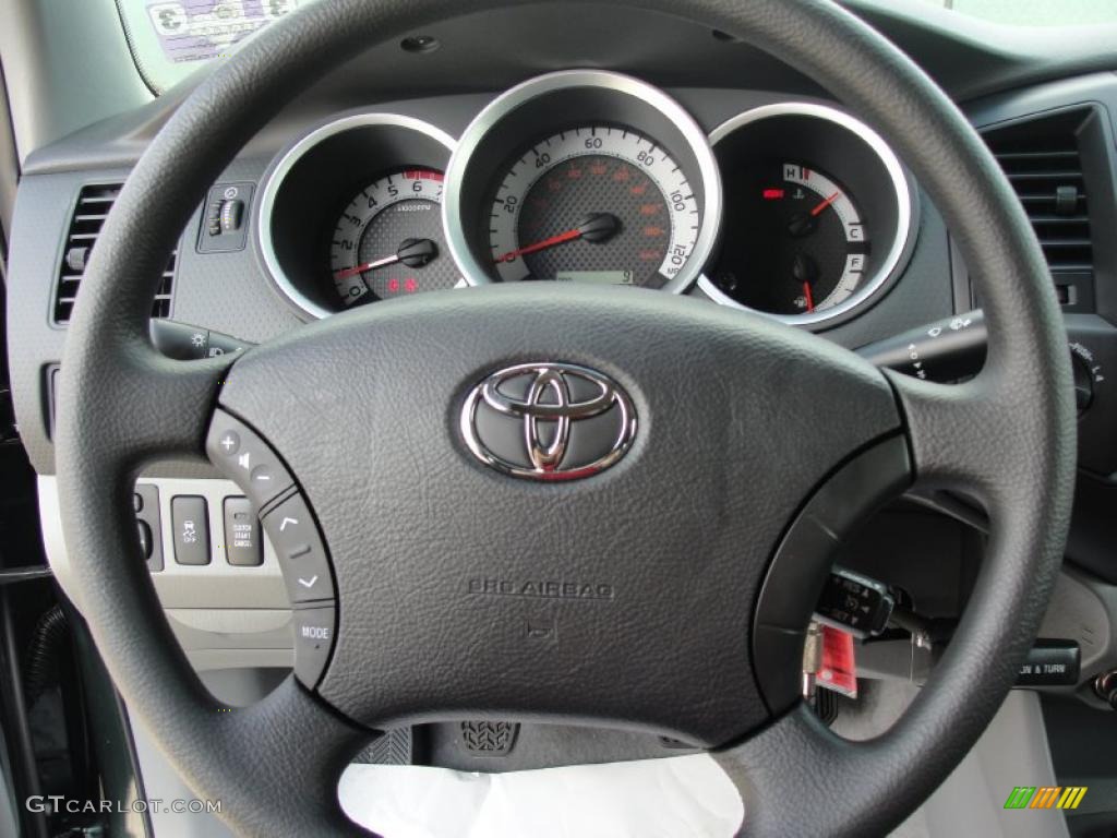 2011 Toyota Tacoma Access Cab 4x4 Graphite Gray Steering Wheel Photo #47068064