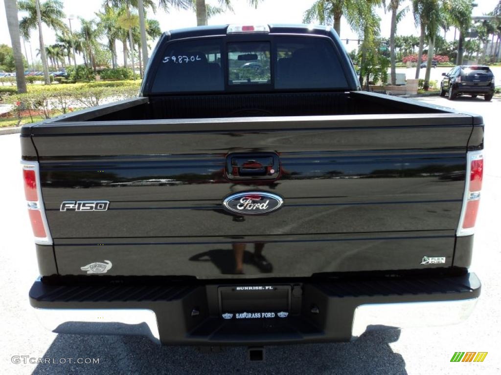 2010 F150 Lariat SuperCrew - Tuxedo Black / Tan photo #7