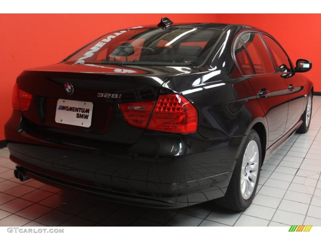 2009 3 Series 328i Sedan - Black Sapphire Metallic / Black photo #3