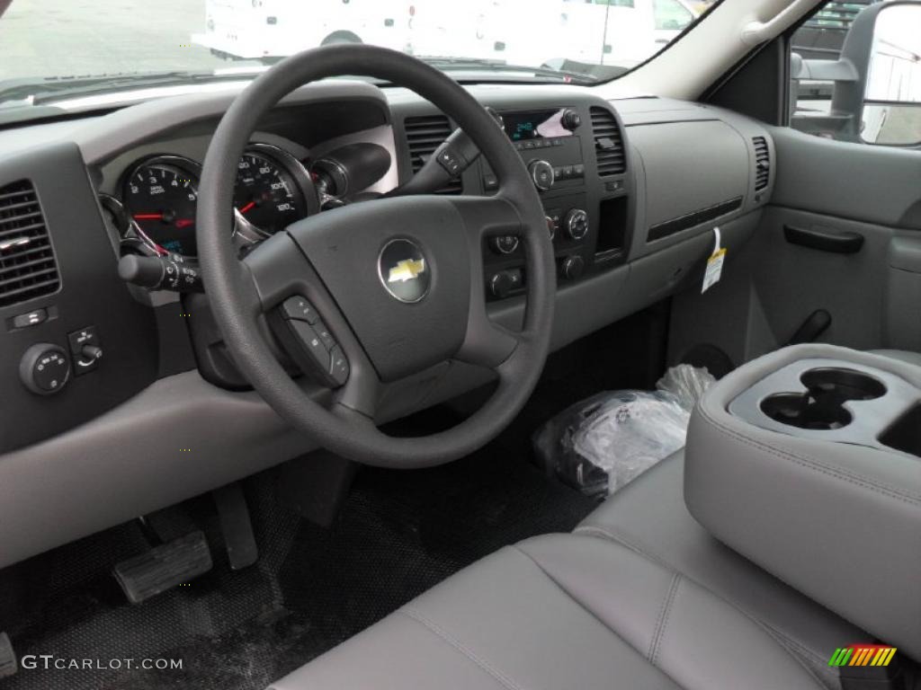 Dark Titanium Interior 2011 Chevrolet Silverado 2500HD Regular Cab Chassis Photo #47069462