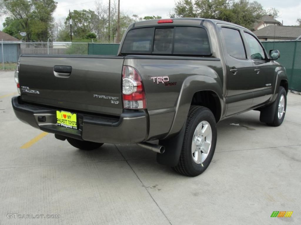 2011 Tacoma V6 TRD Sport PreRunner Double Cab - Pyrite Mica / Graphite Gray photo #3