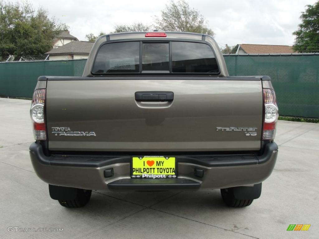 2011 Tacoma V6 TRD Sport PreRunner Double Cab - Pyrite Mica / Graphite Gray photo #4