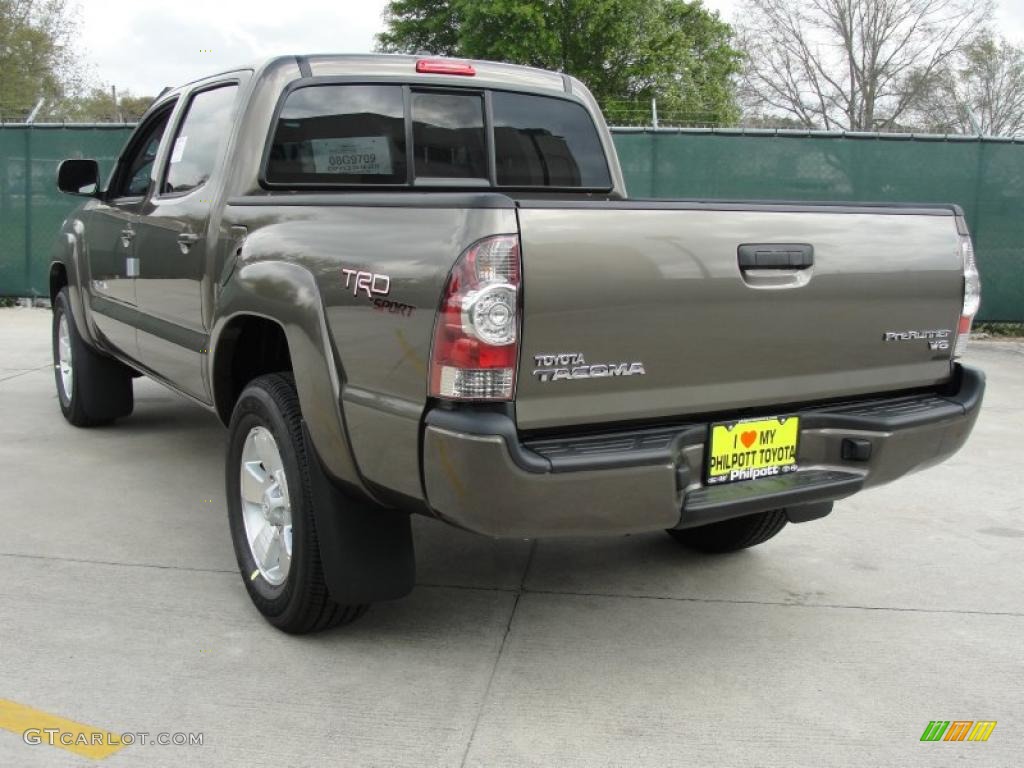 2011 Tacoma V6 TRD Sport PreRunner Double Cab - Pyrite Mica / Graphite Gray photo #5