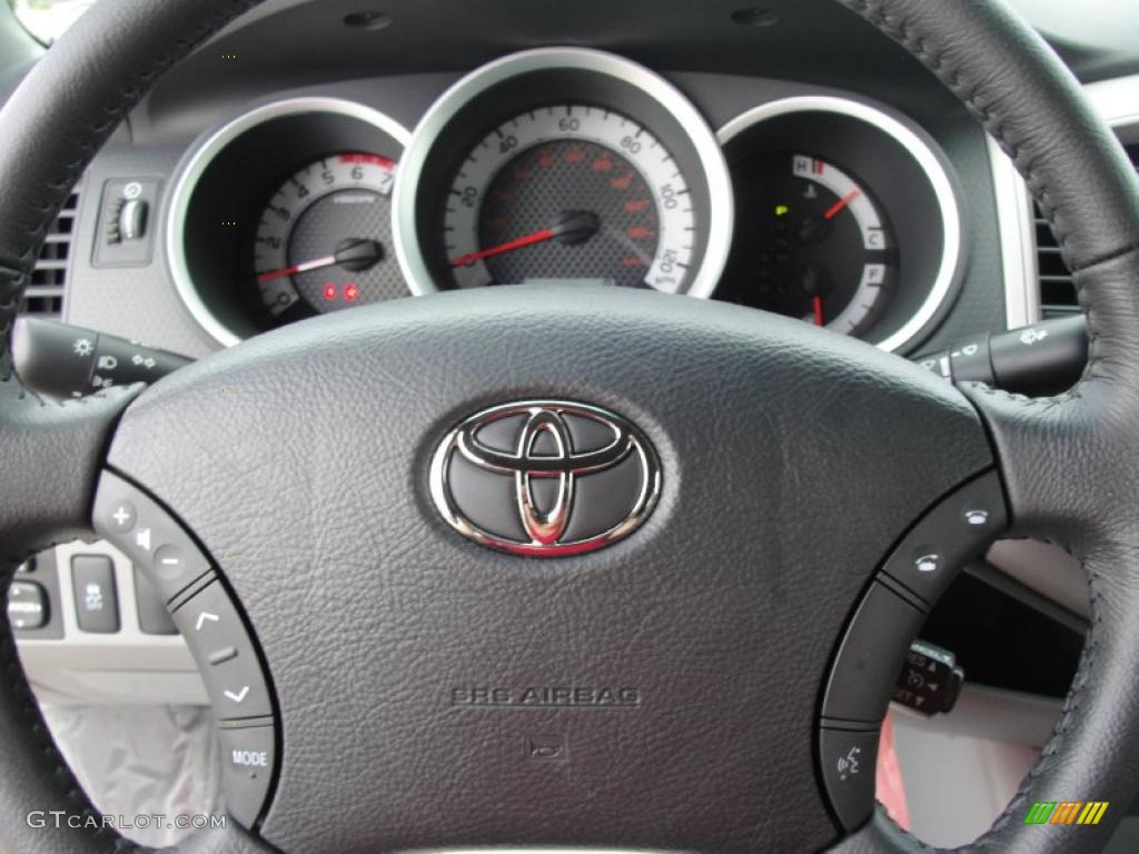 2011 Toyota Tacoma V6 TRD Sport PreRunner Double Cab Graphite Gray Steering Wheel Photo #47070140