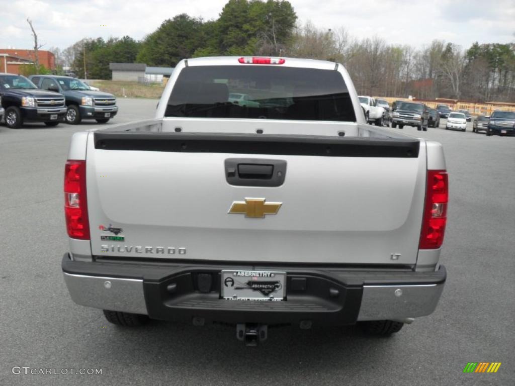 2011 Silverado 1500 LT Extended Cab 4x4 - Sheer Silver Metallic / Ebony photo #3