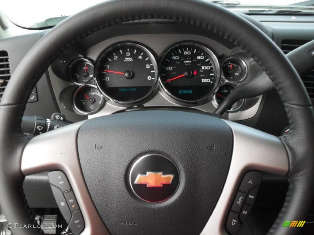 2011 Silverado 1500 LT Extended Cab 4x4 - Sheer Silver Metallic / Ebony photo #12