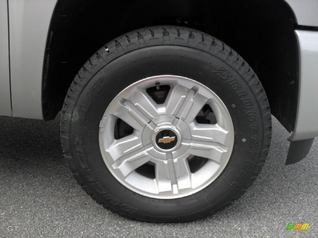2011 Silverado 1500 LT Extended Cab 4x4 - Sheer Silver Metallic / Ebony photo #24