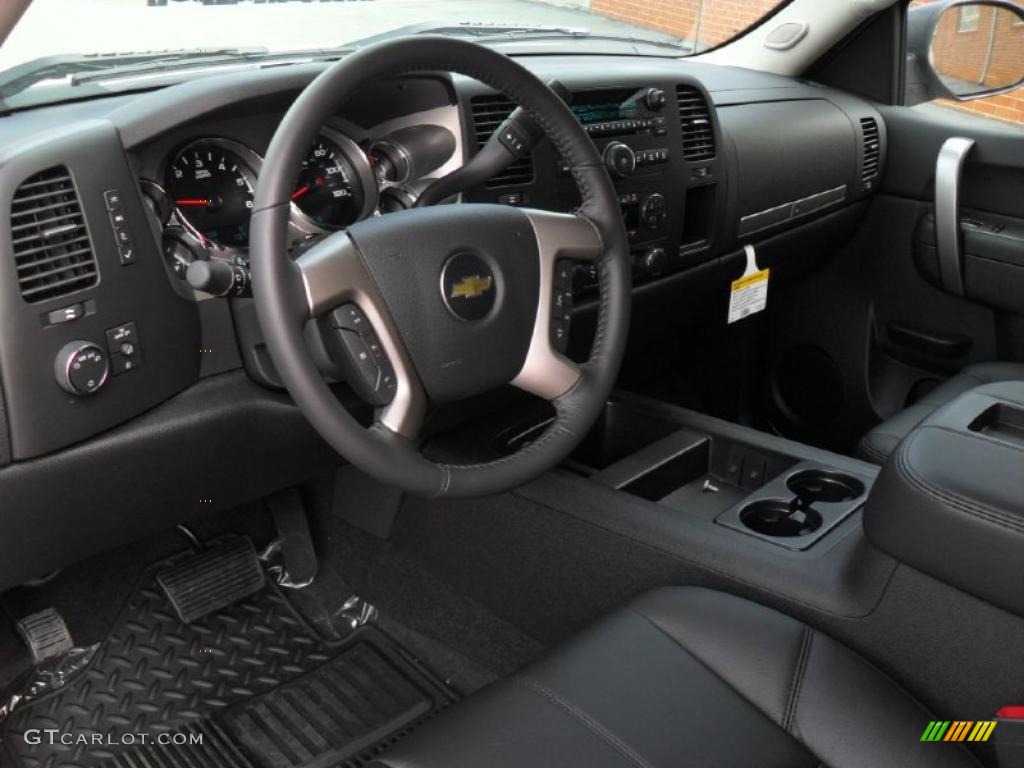 2011 Silverado 1500 LT Extended Cab 4x4 - Sheer Silver Metallic / Ebony photo #26